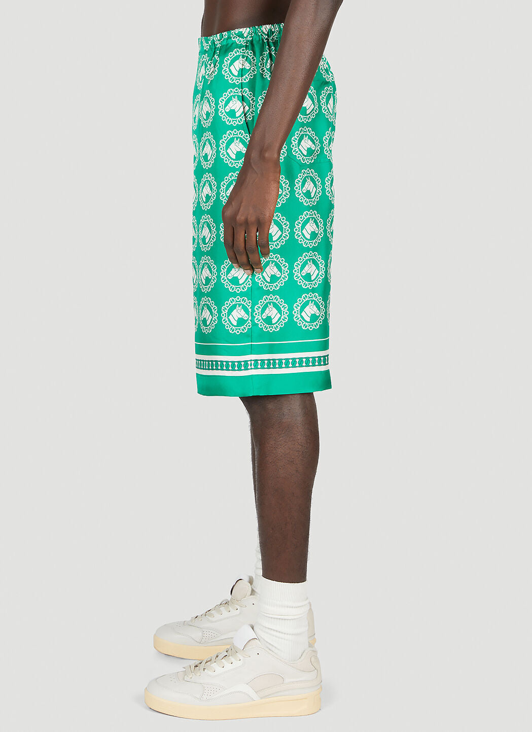 Gucci Men Horse Motif Shorts