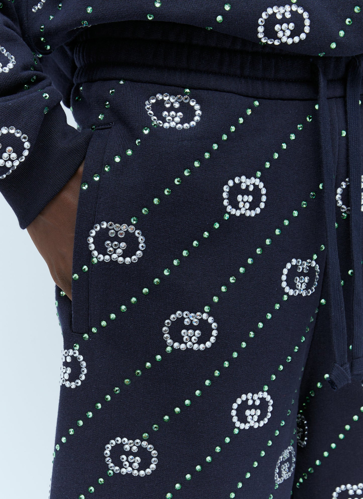 Gucci Men Crystal Interlocking G Shorts