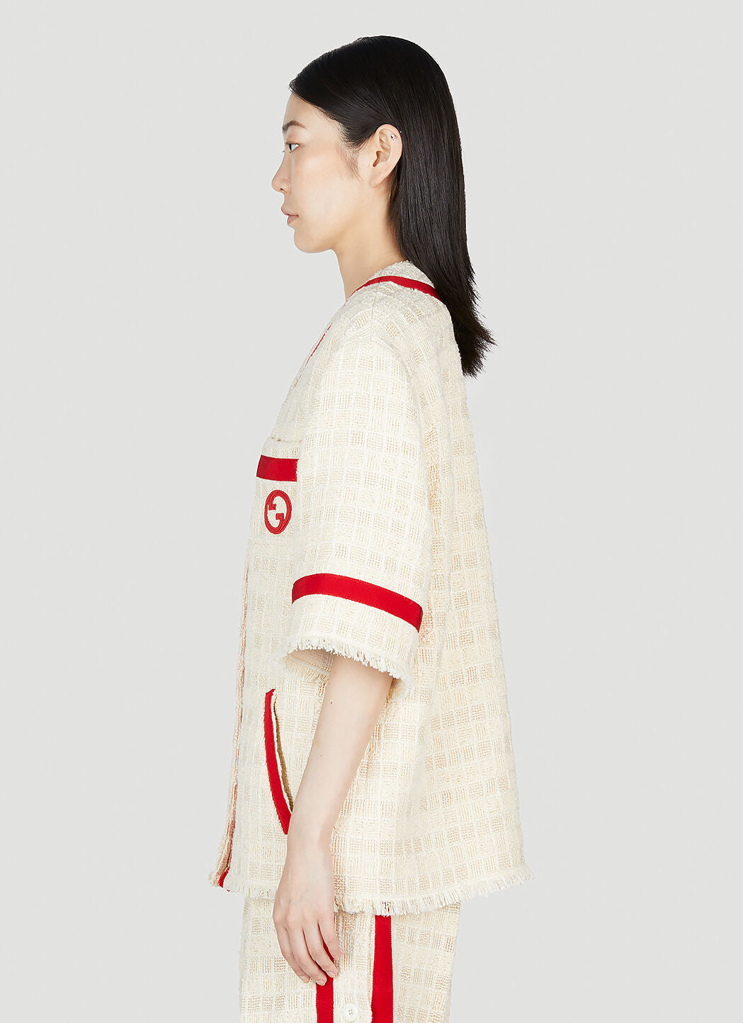 Gucci Women Interlocking G Tweed Jacket