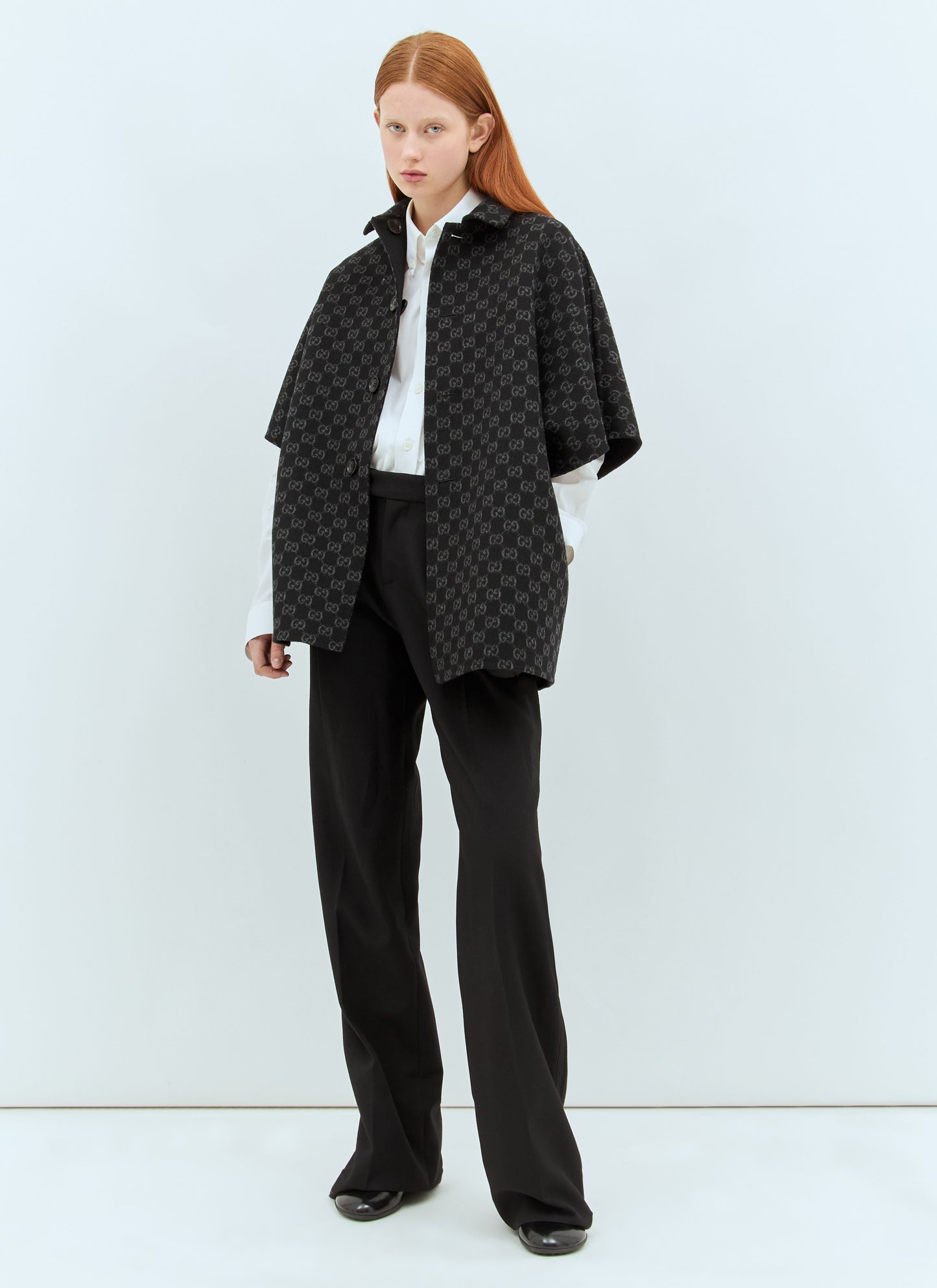 Gucci Women Reversible Gg Wool And Silk Jacket