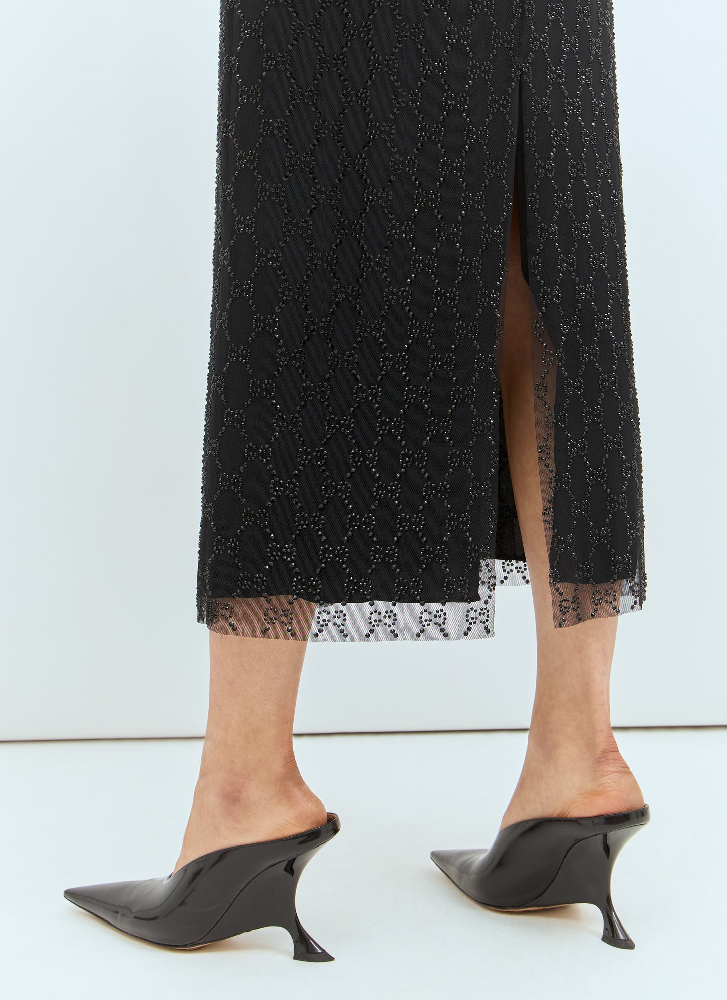 Gucci Women Tulle Midi Skirt