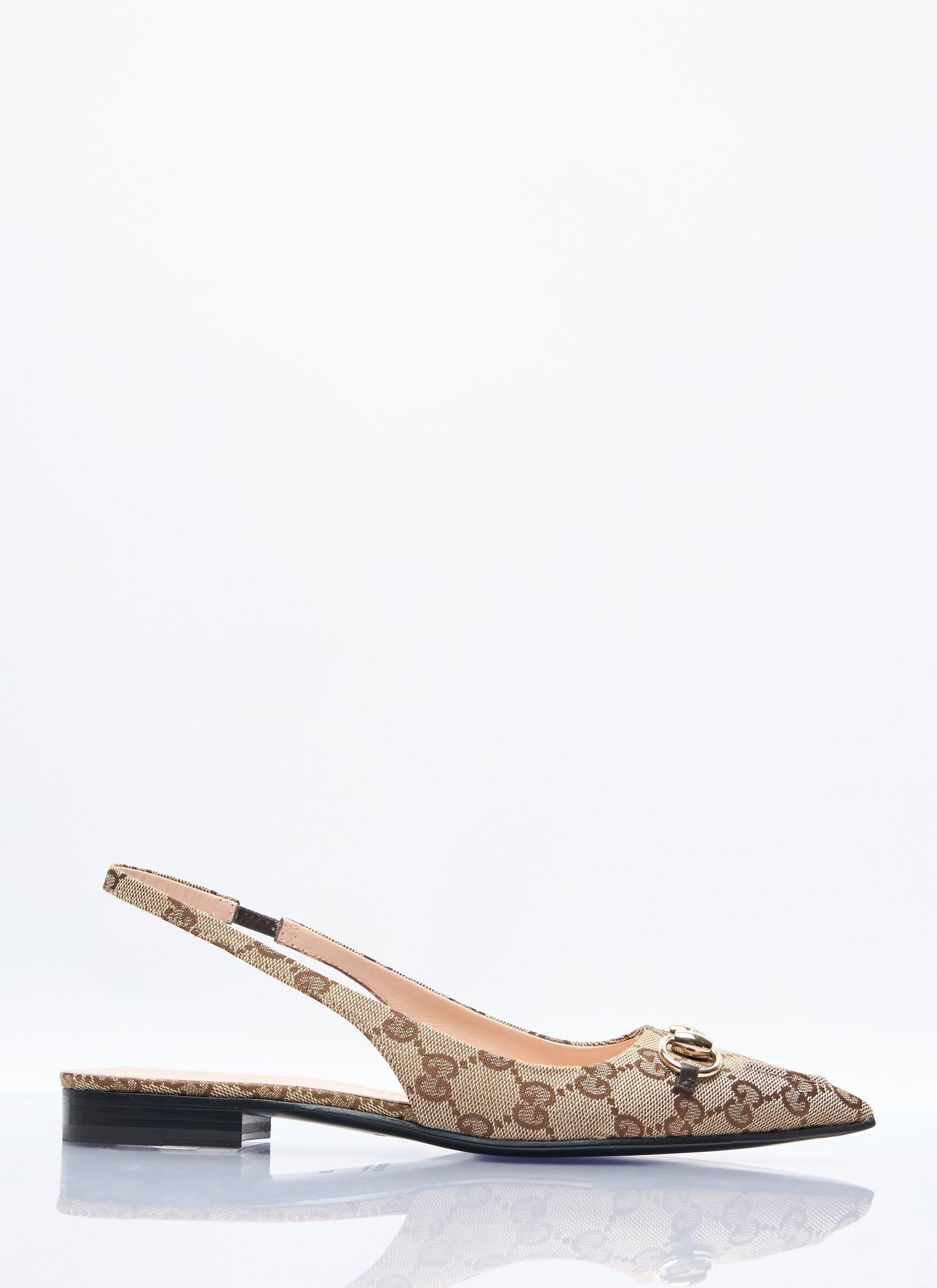 Gucci Women Horsebit Slingback Ballerina Flats