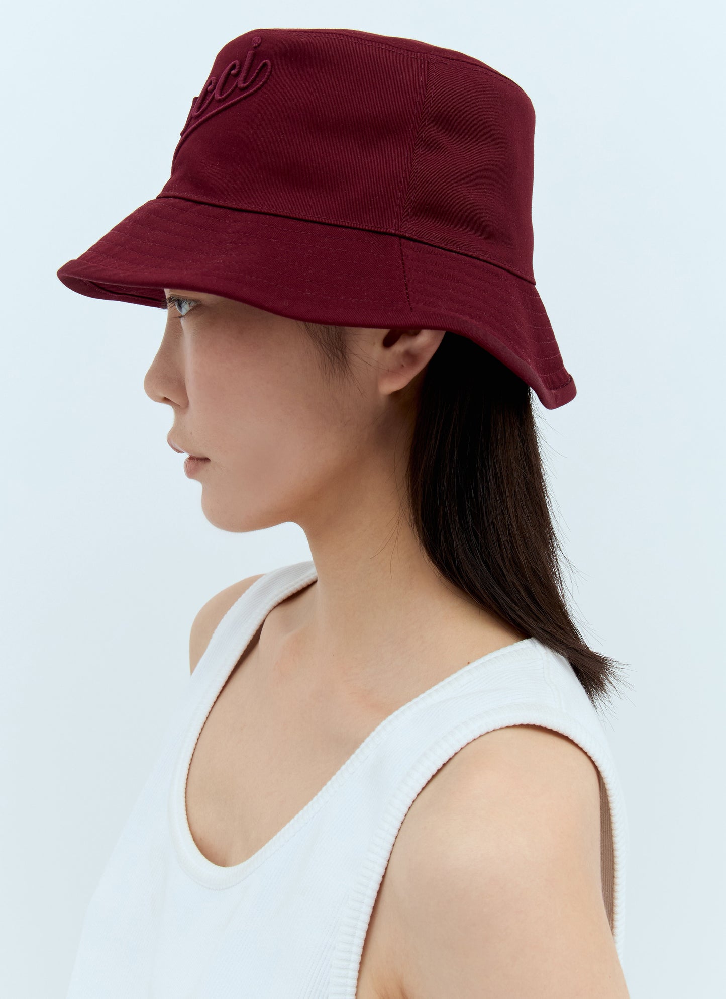 Gucci Women Logo Embroidery Bucket Hat