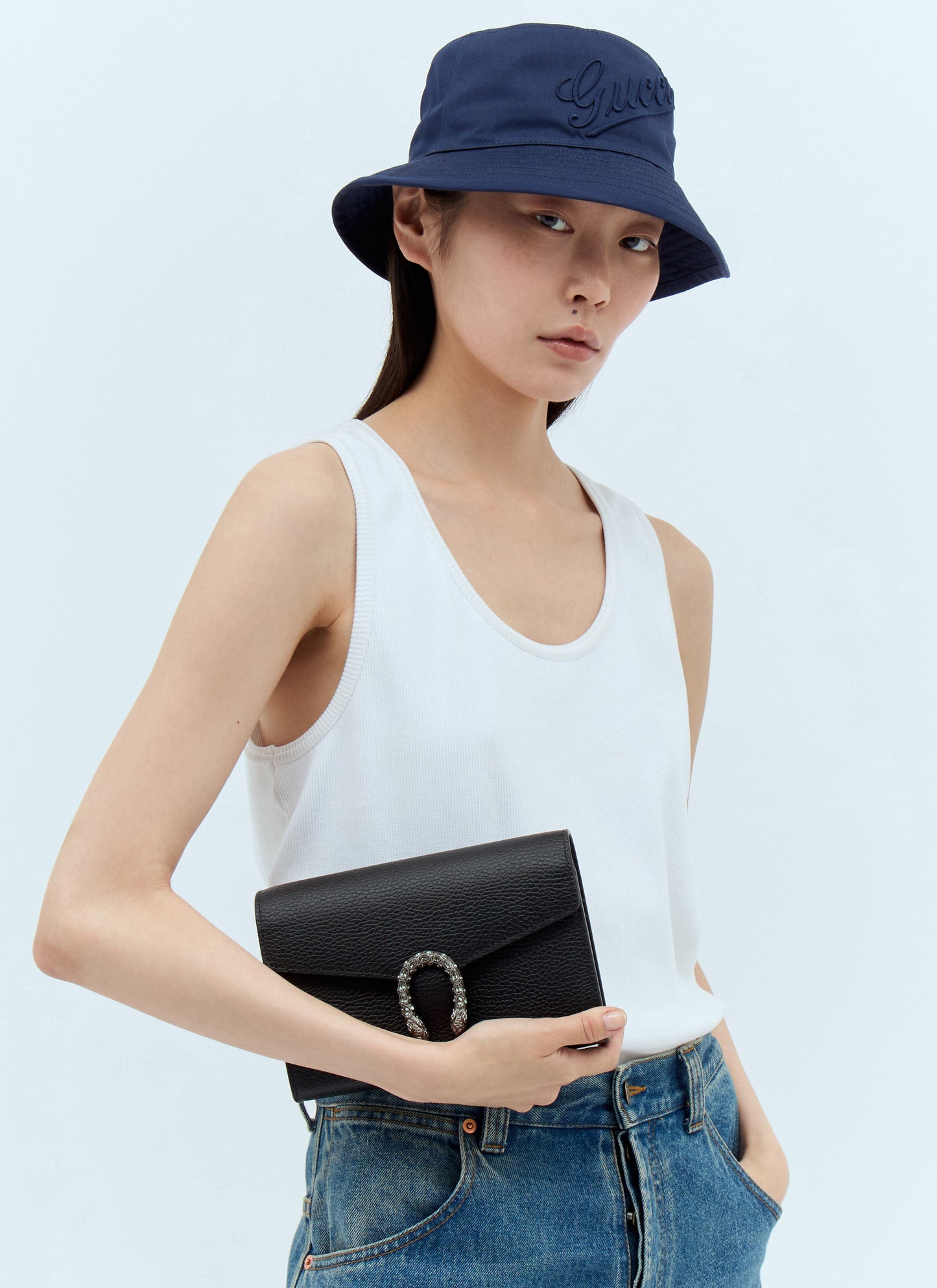 Gucci Women Logo Embroidery Bucket Hat
