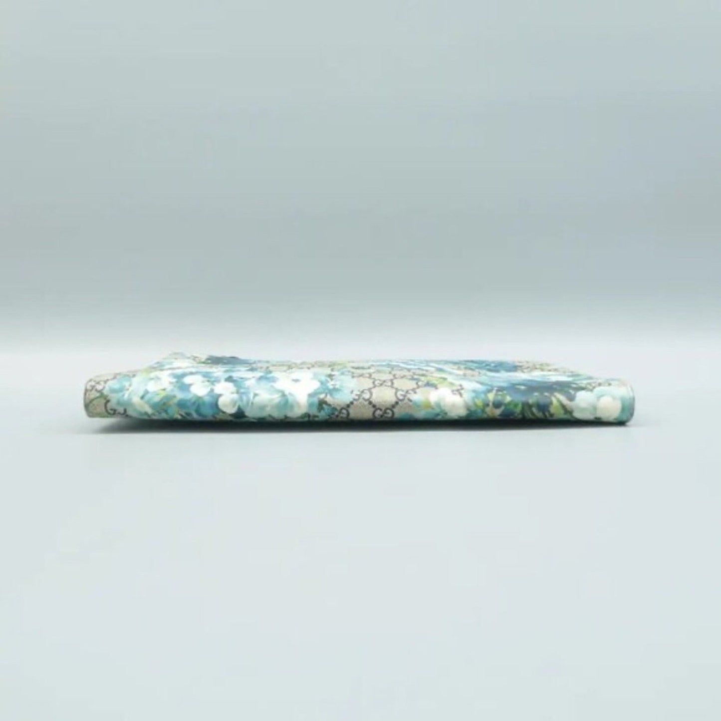 GUCCI Blooms Blue Canvas Clutch Bag