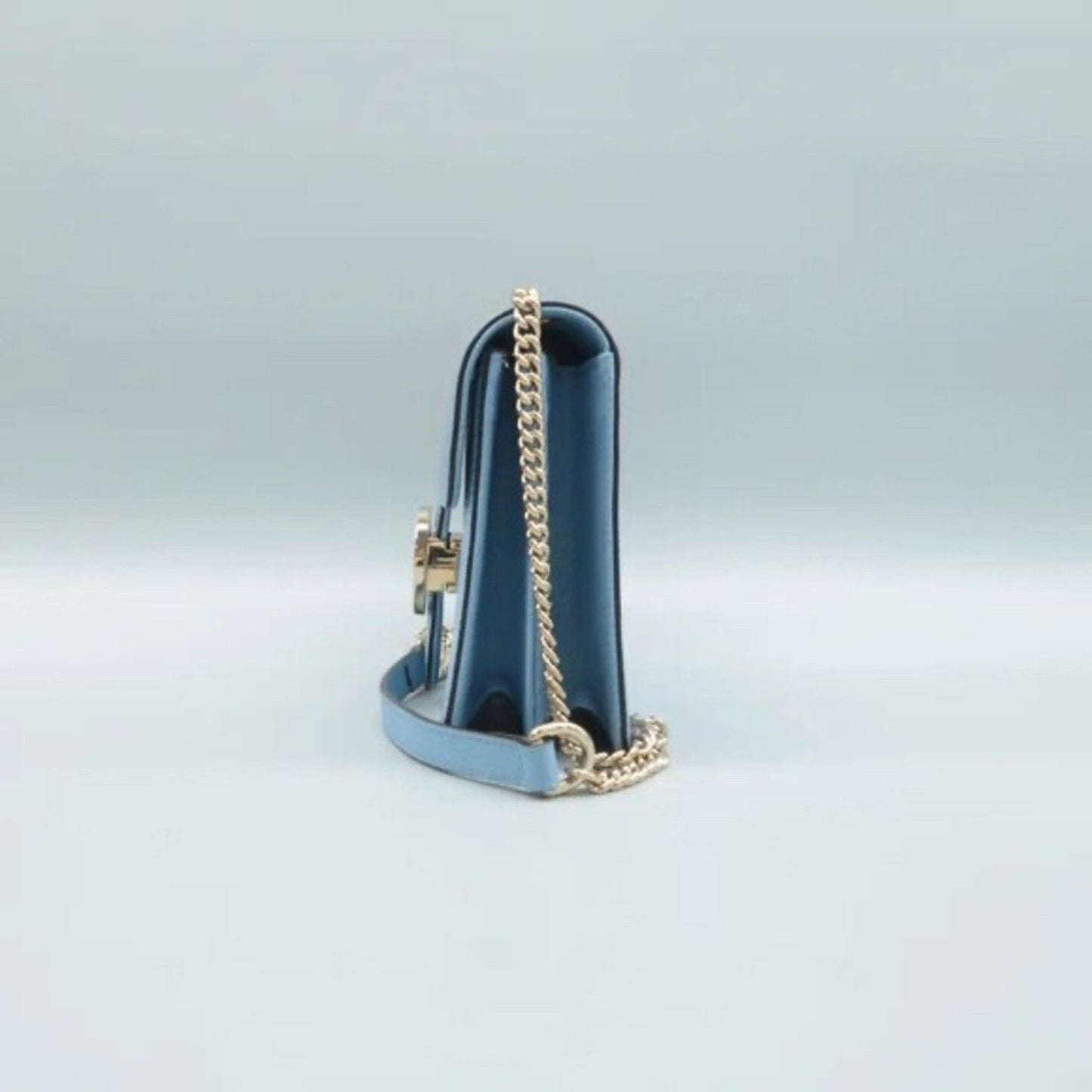 GUCCI Blue Leather Shoulder Bag