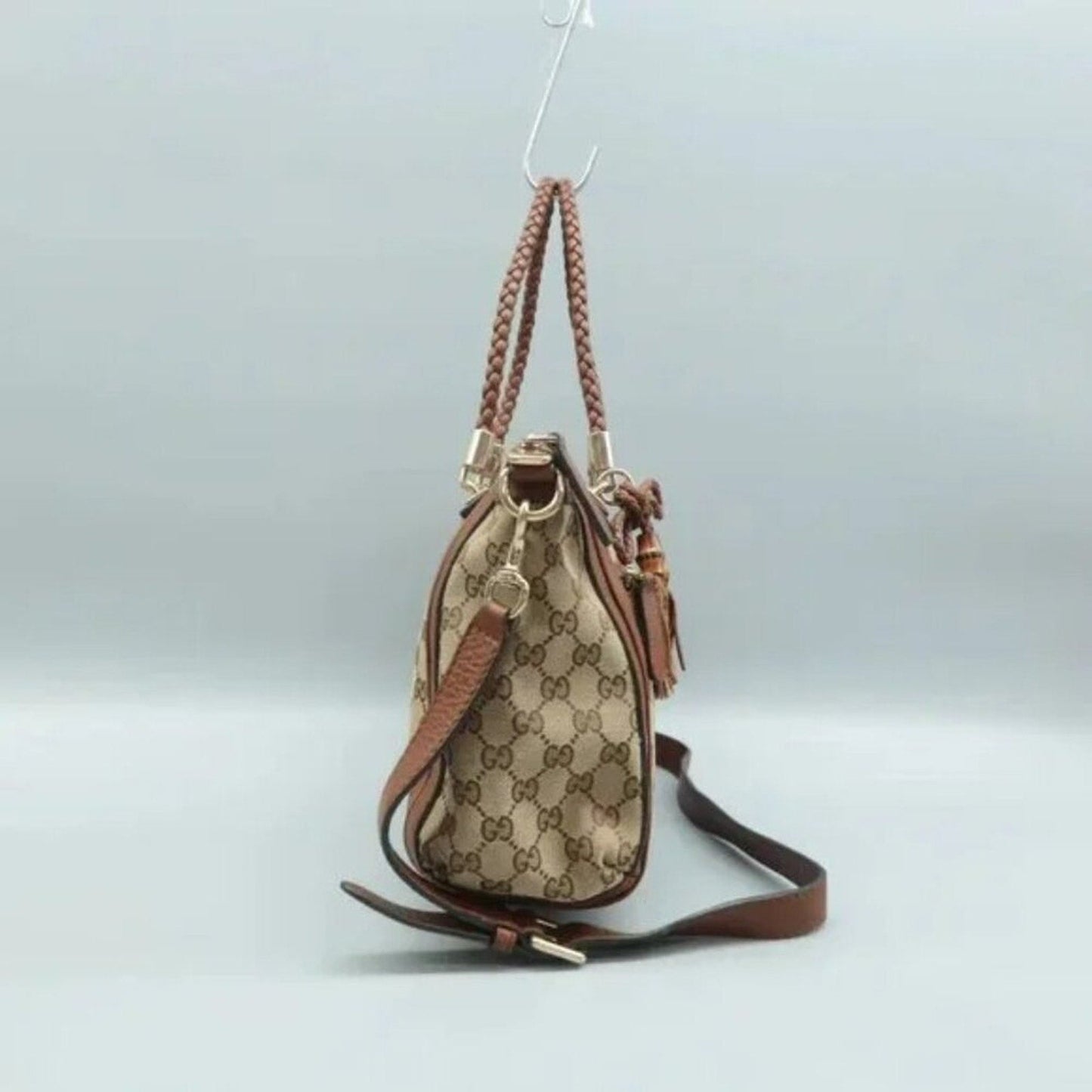 GUCCI Brown Cloth Shoulder Bag