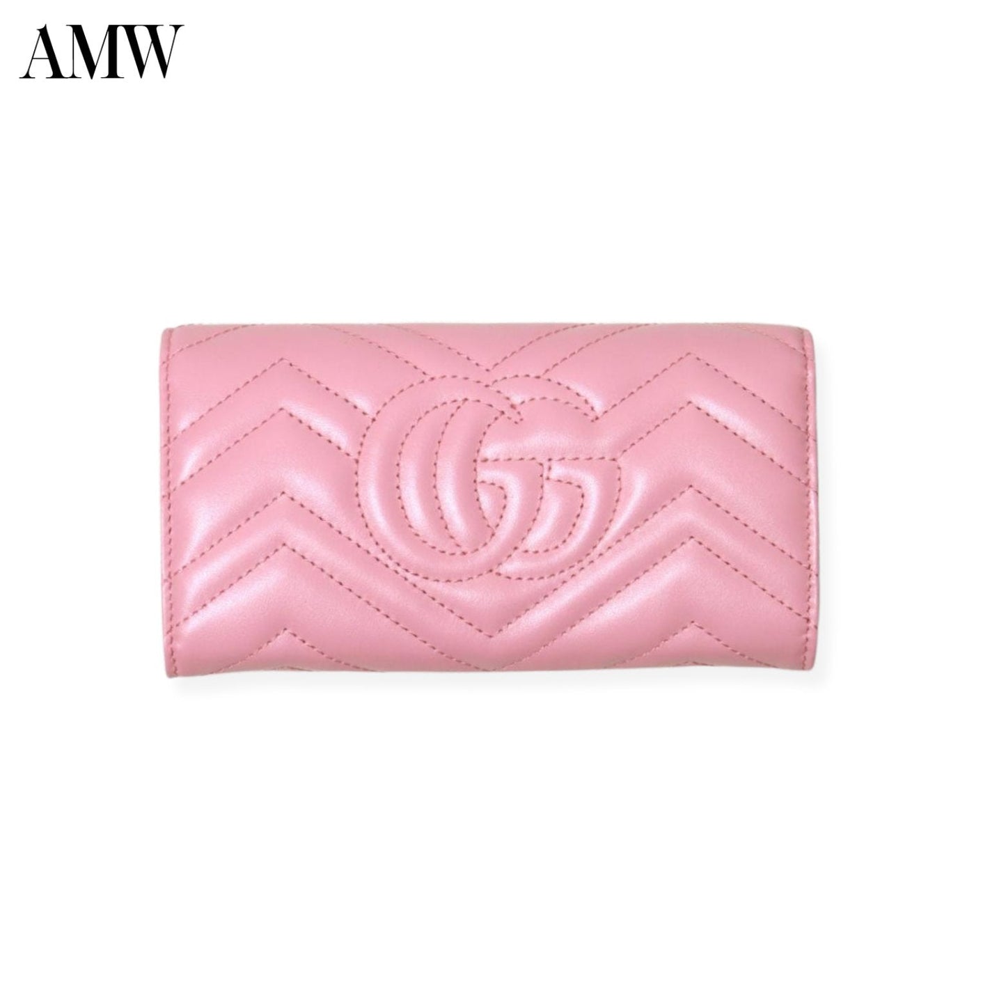 GUCCI Leather Bifold Wallet GG Marmont