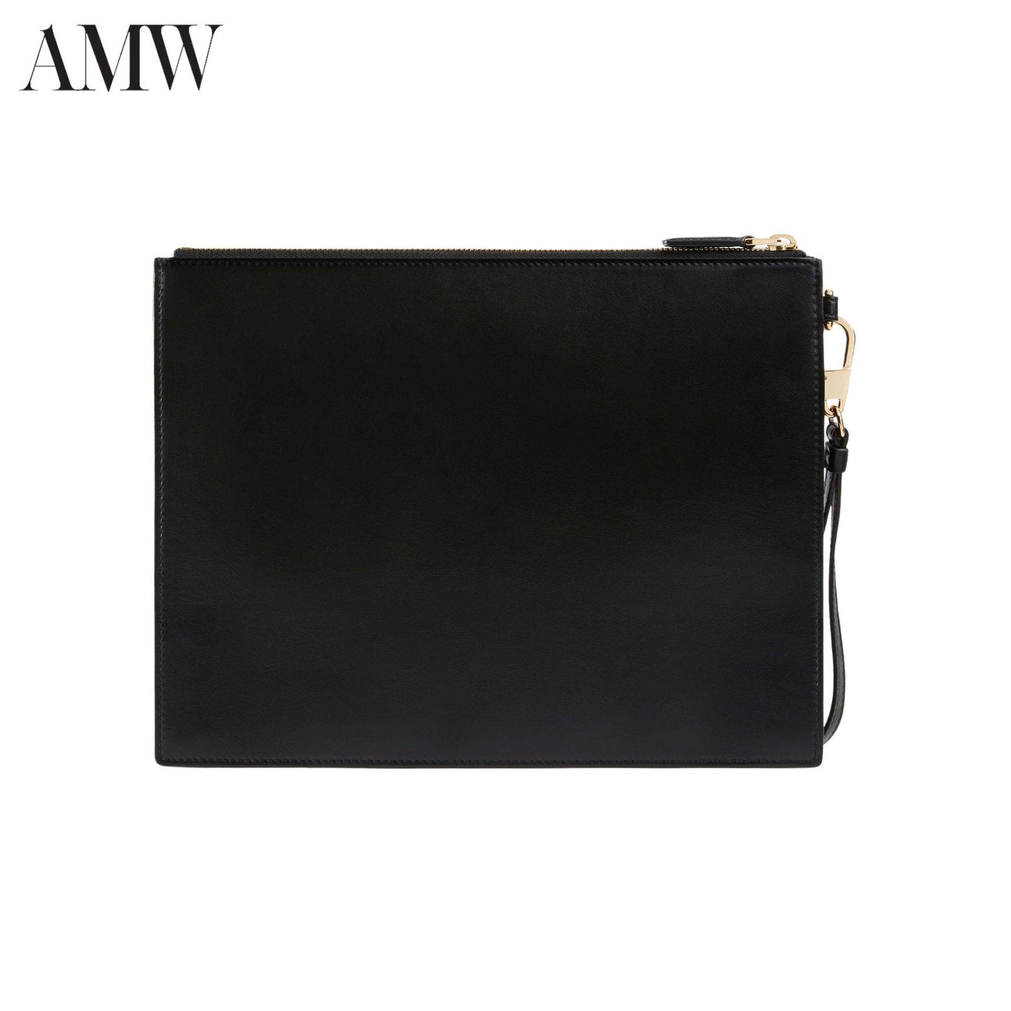GUCCI Leather pouch with Gucci logo