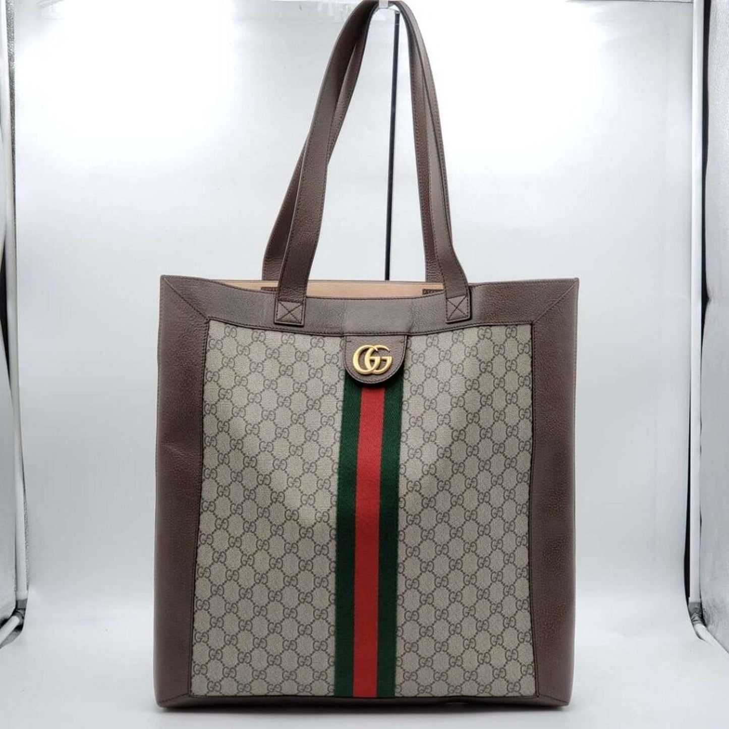 GUCCI Ophidia Brown w/Pouch Canvas Shoulder Bag