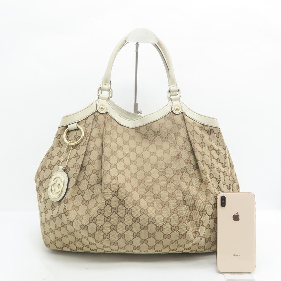 Gucci Sukey Large Tote Supreme Sandybrown Canvas Hobo Bag