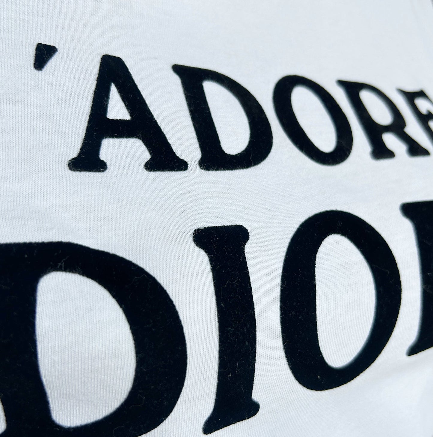 CHRISTIAN DIOR "J'ADORE DIOR" WHITE SLEEVELESS TANK TOP