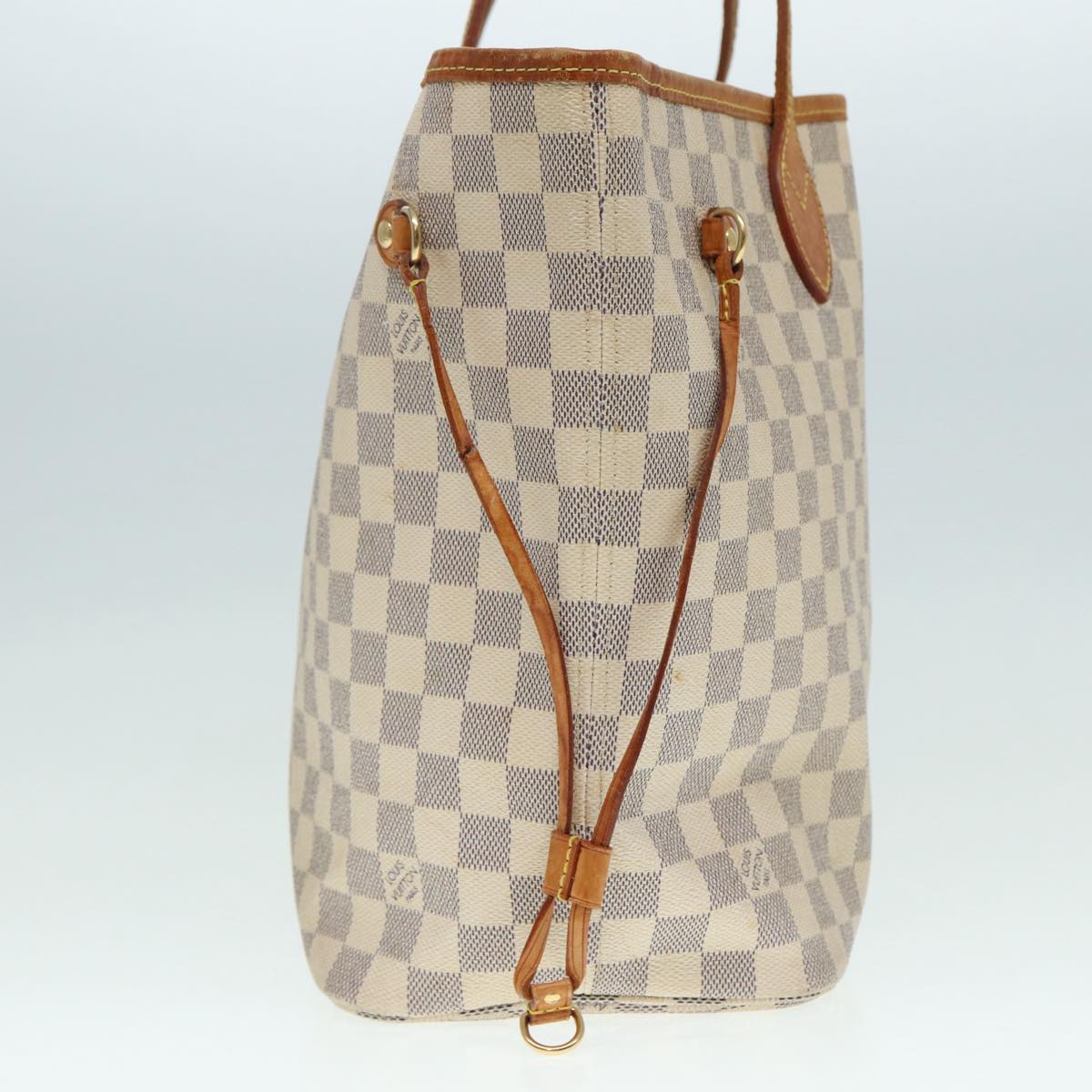 LOUIS VUITTON Damier Azur Neverfull MM Tote Bag N41605 LV Auth hk1644