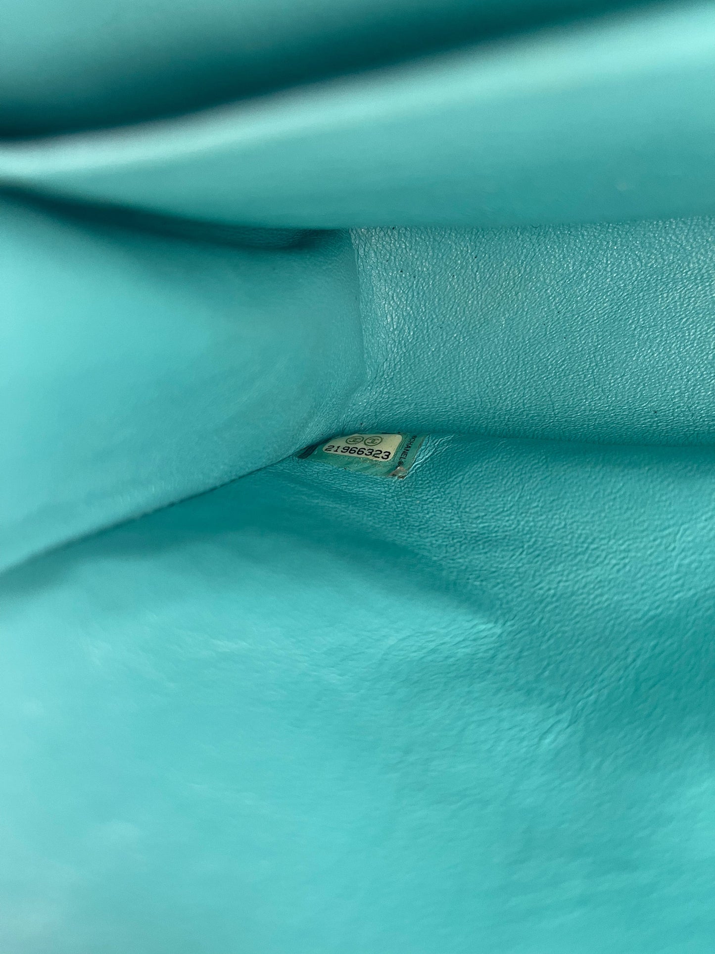 Chanel Turquoise Blue Canvas Medium Classic Double Flap with Silver Hardware RRP - £8,530