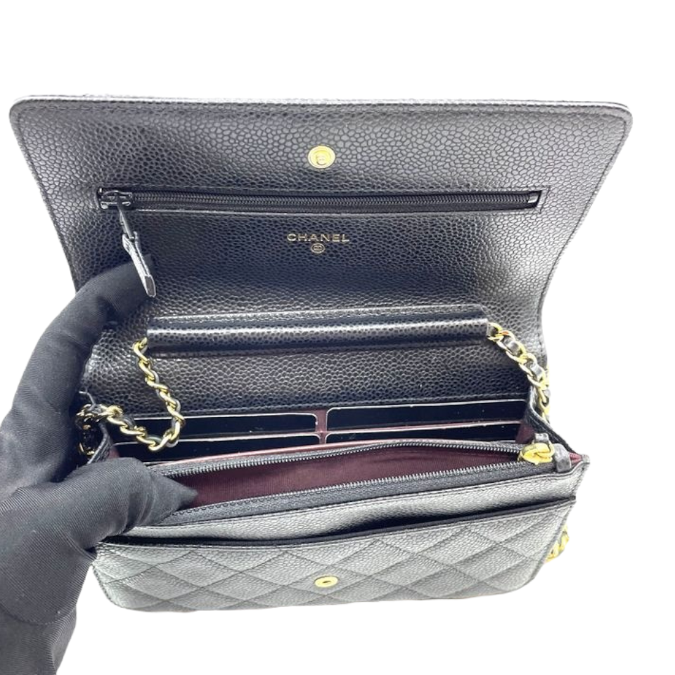 WOC Quilted Caviar Black GHW