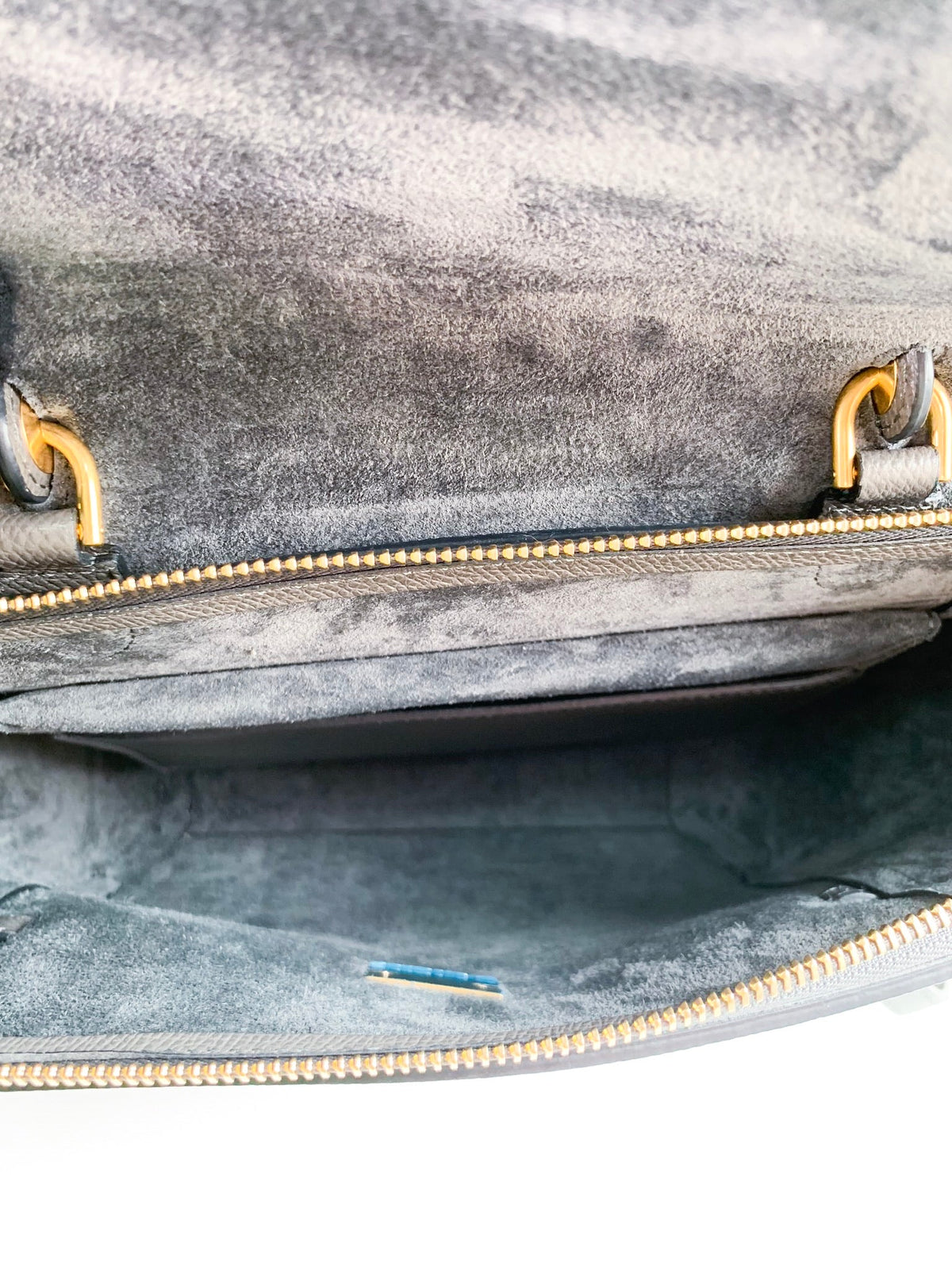Celine Baby Grained Calfskin Micro Belt Bag Grey
