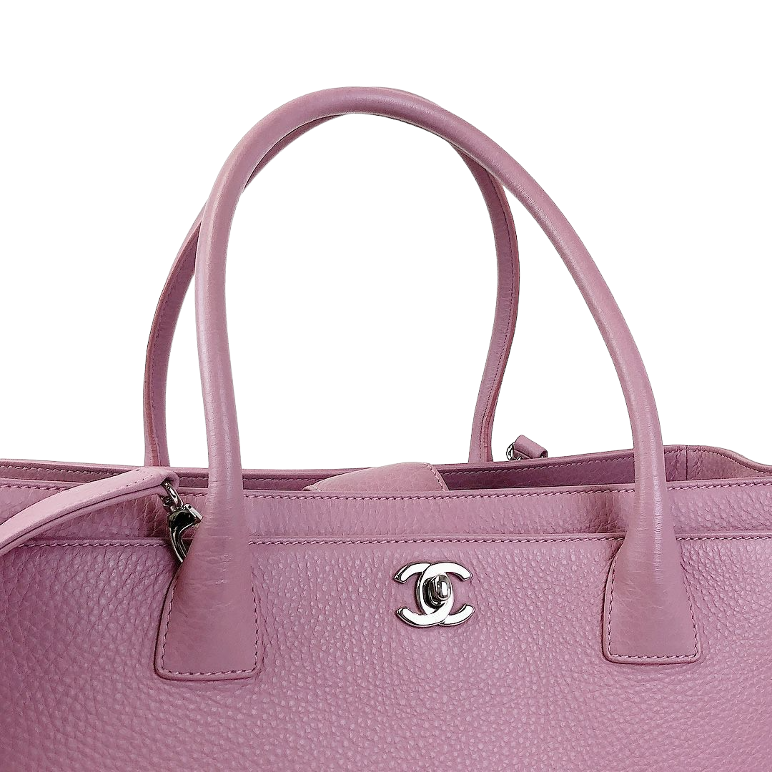 Executive Cerf Tote Grained Pink SHW