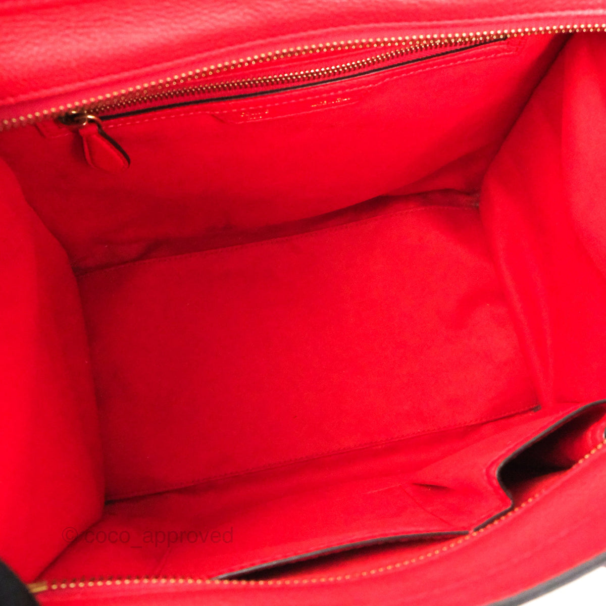 Celine Mini Luggage Bag Red Calfskin