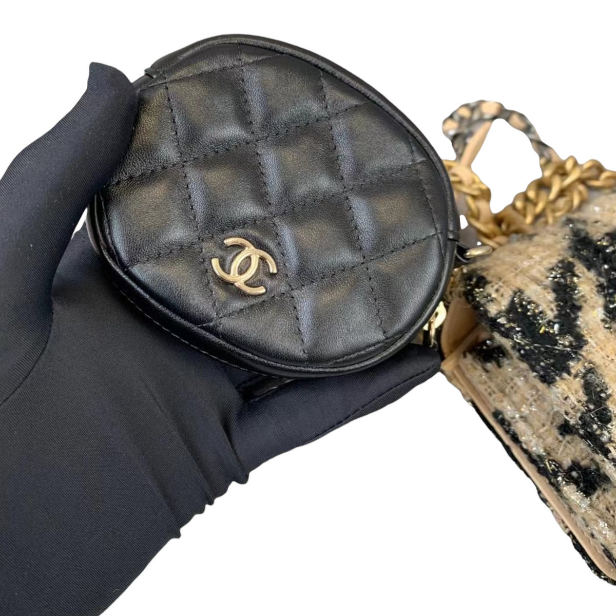 19 Houndstooth Tweed WOC with Coin Purse MHW