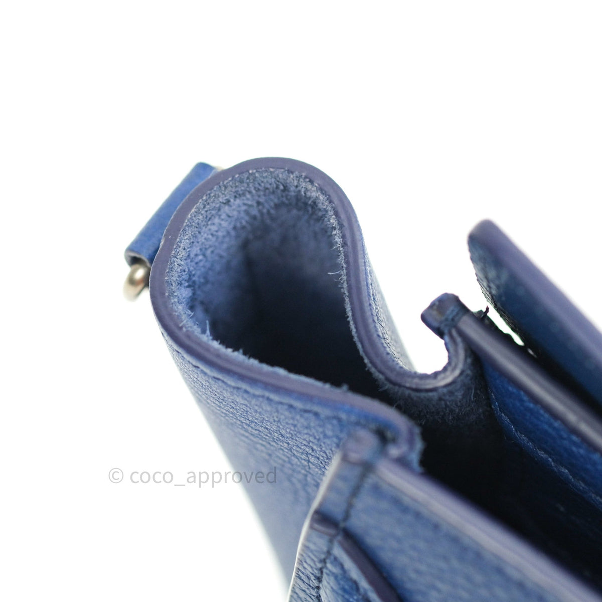 Celine Nano Luggage in Dark Indigo Drummed Calfskin
