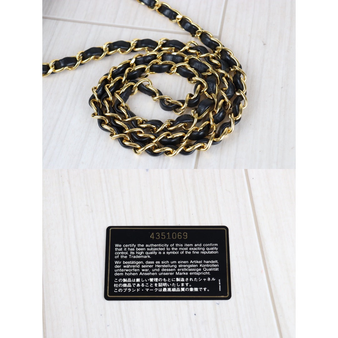 Rank A | CHANEL Matrasse Diana 22 Lamb Skin Double Flap Double Chain Bag |22102804
