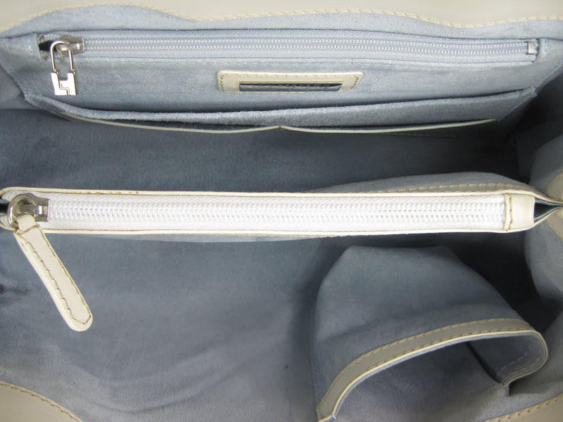 Lambertson-Truex White Leather Shoulder Bag