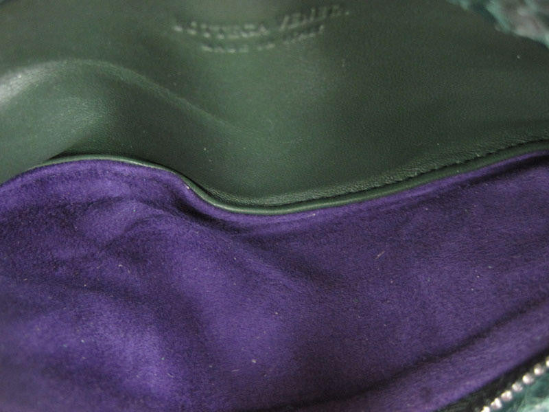 Bottega Veneta Green Lizard Zip Pouch