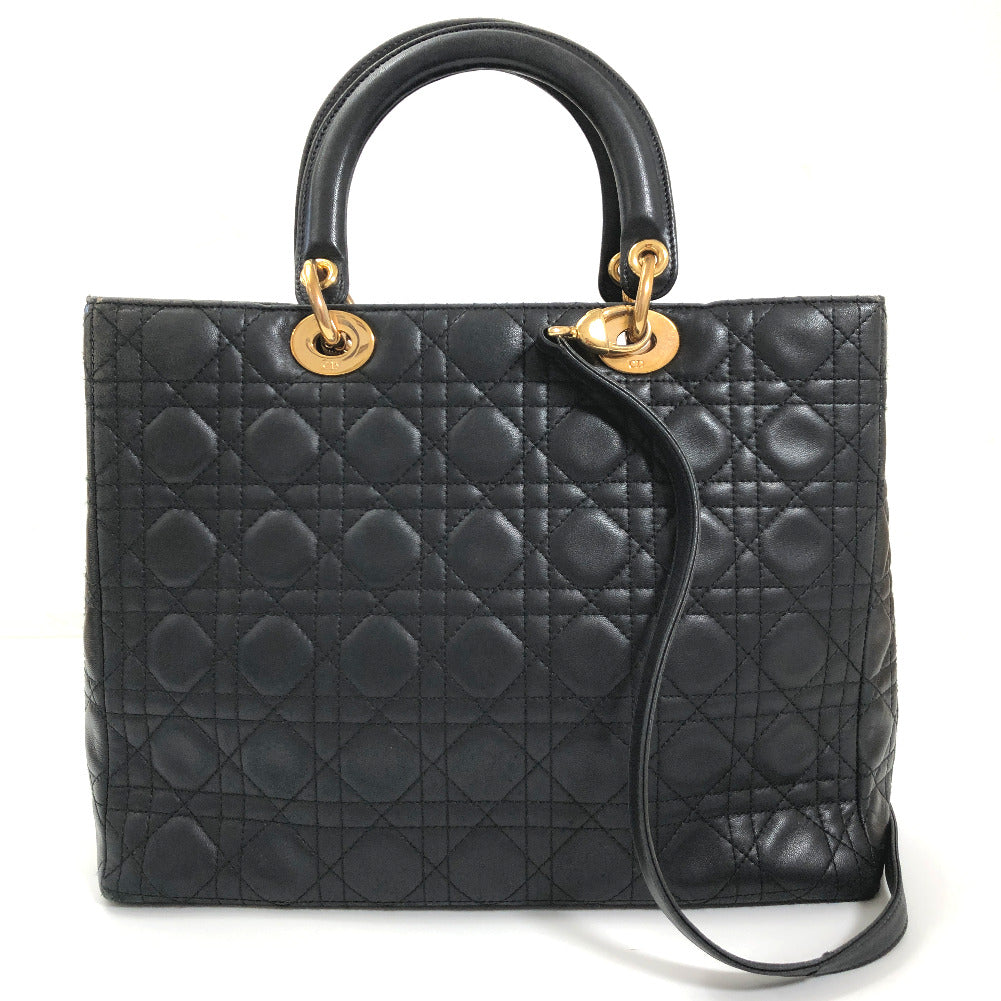 Large Cannage Leather Lady Dior CAL44560