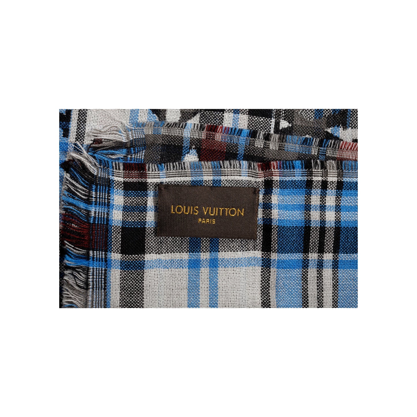 LOUIS VUITTON Louis Vuitton Monogram Plaid Scarf