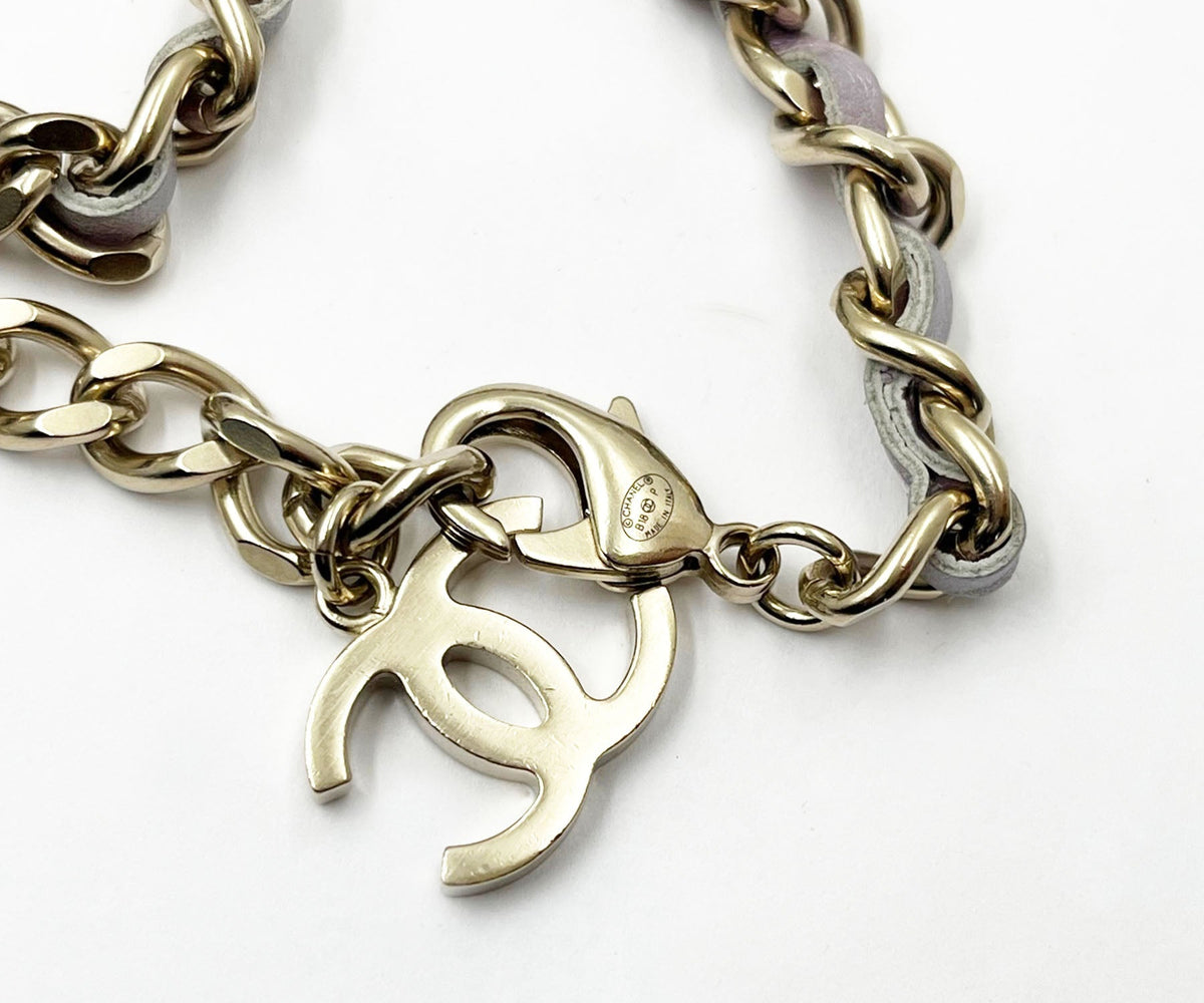 Top Quality Chanel Light Gold CC Lavender Lock Pendant Necklace