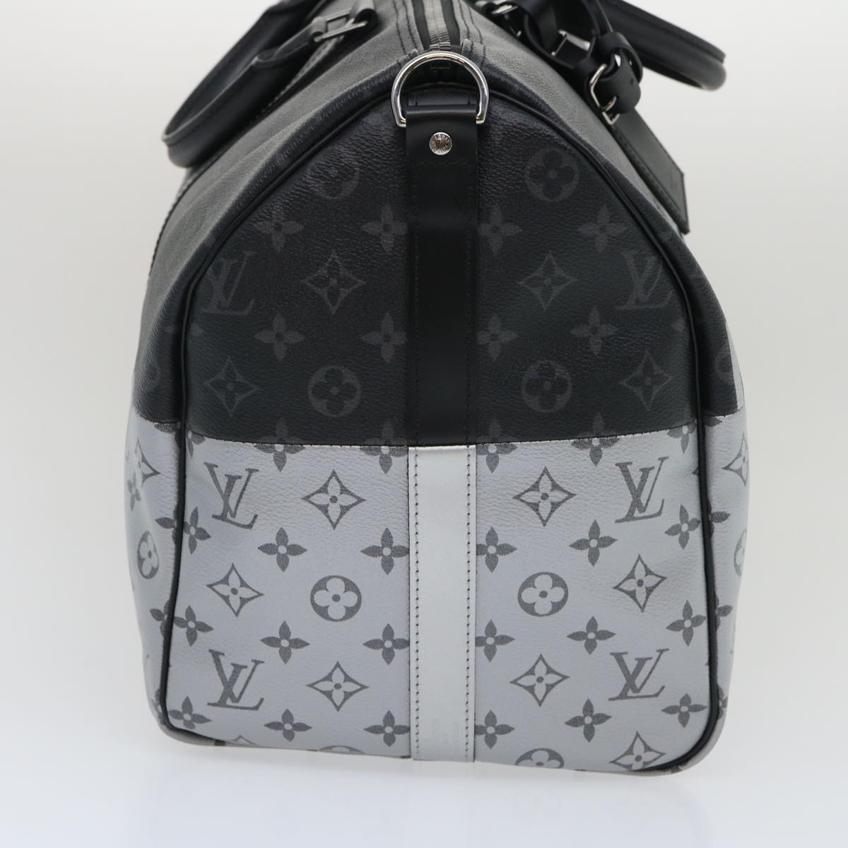 LOUIS VUITTON Eclipse Split Keepall Bandouliere 50 Boston Bag M43817 Auth lt450A