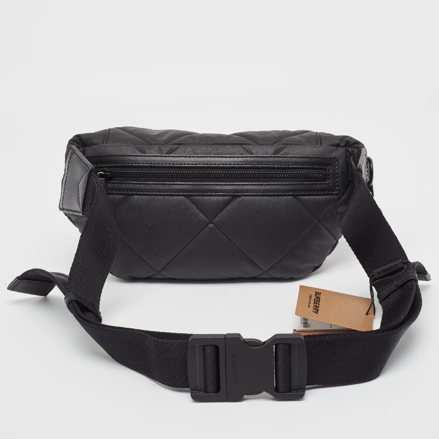BURBERRY Black Quilted Nylon Sonny Belt Bag