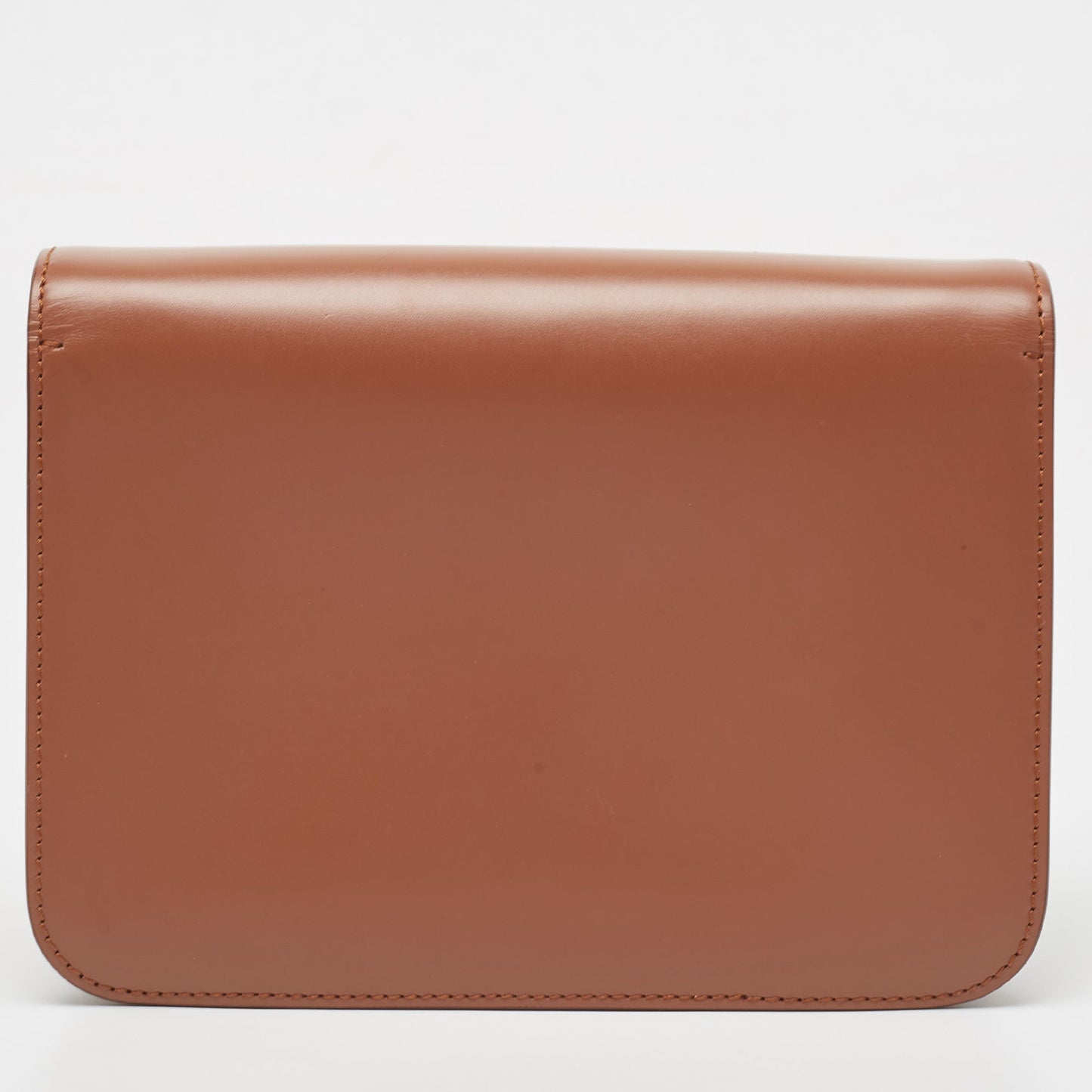 BURBERRY Brown Leather Small TB Shoulder Bag