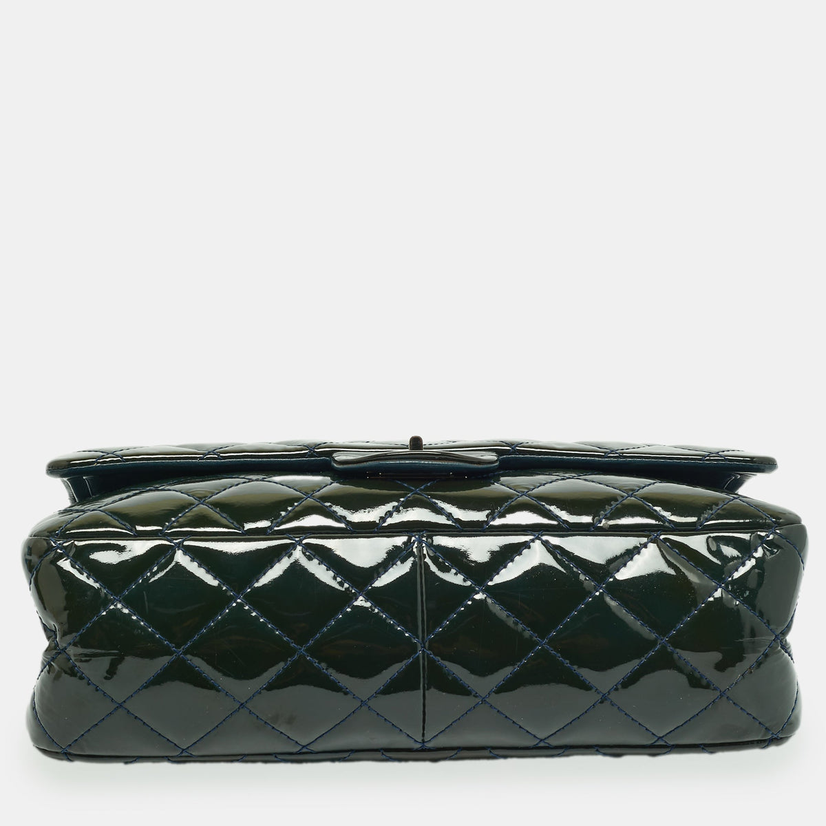 CHANEL Teal Quilted Patent Leather Classic 227 Reissue 2.55 Flap Bag