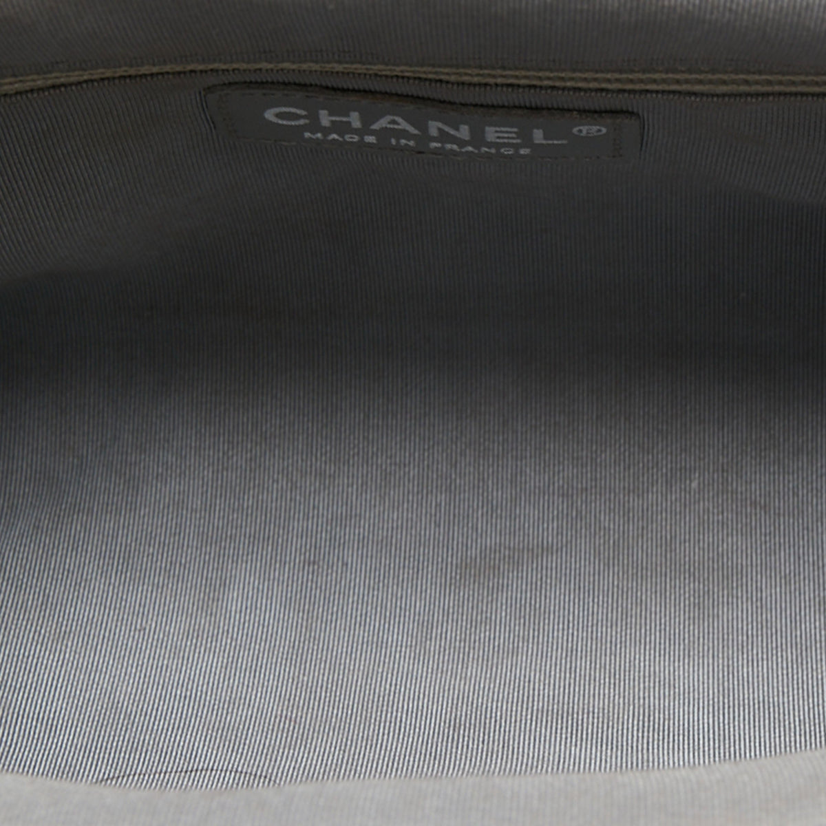 Chanel Metallic Grey Embroidered Leather Frame Clutch