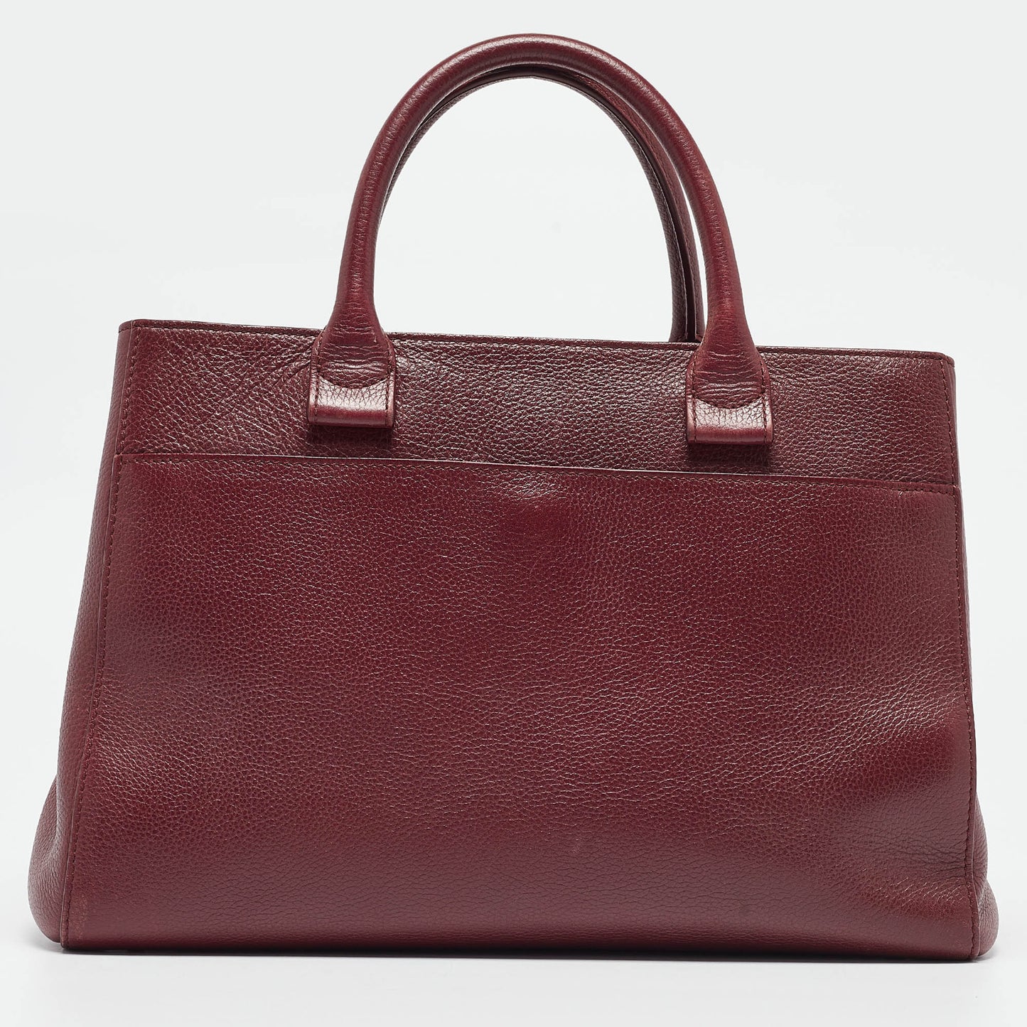 CHANEL Burgundy Leather Small Neo Executive Shopper Tote