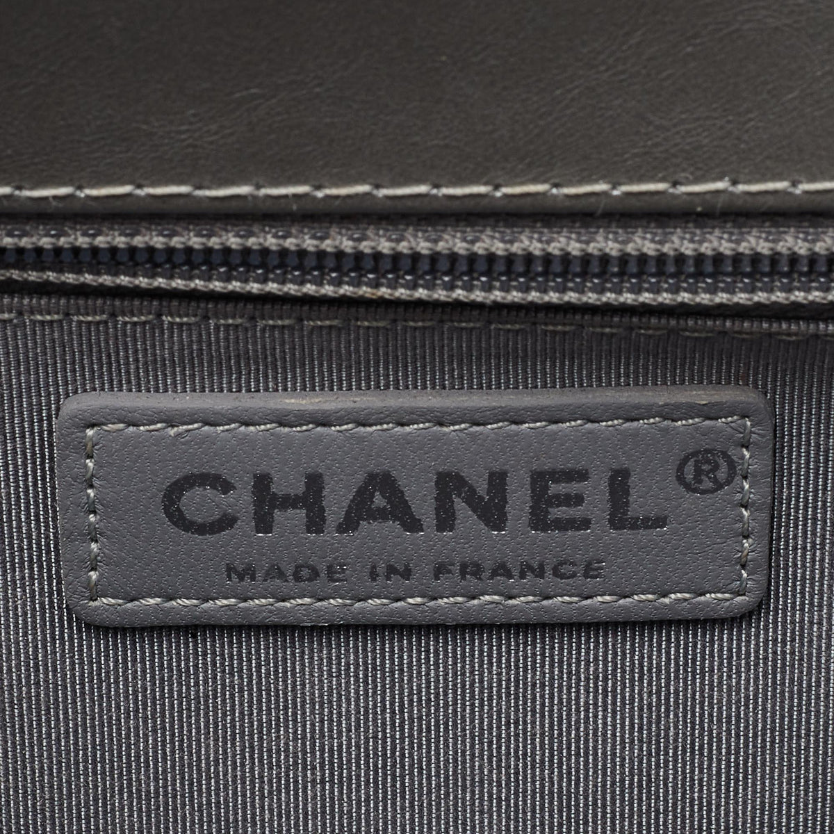 CHANEL Silver Quilted Leather New Medium Boy Flap Bag