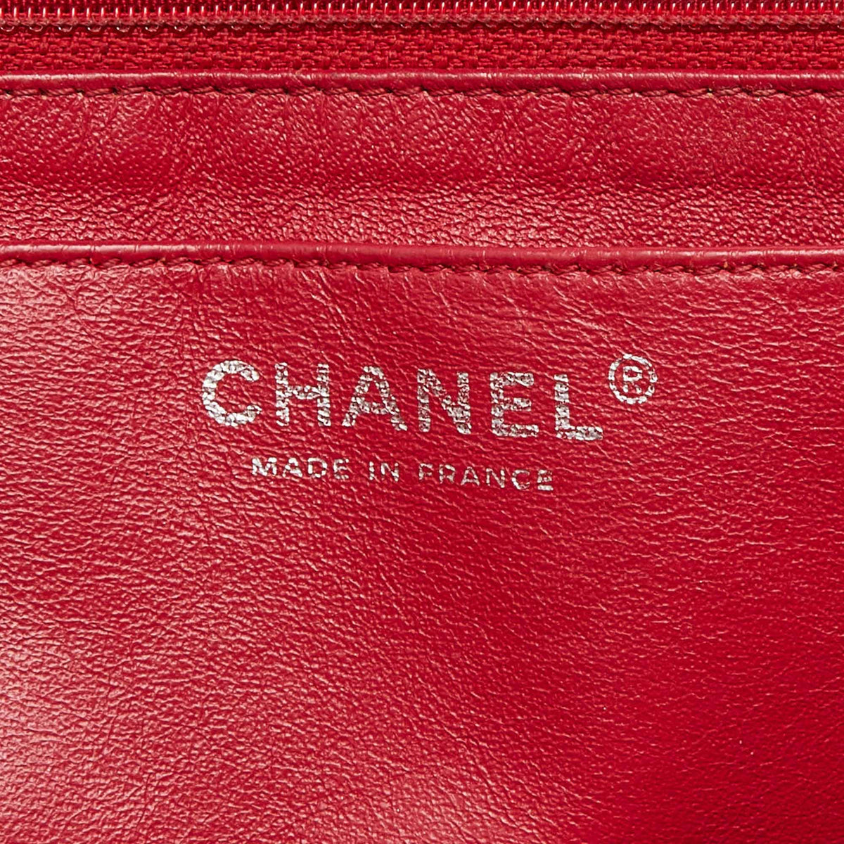 CHANEL Red Quilted Leather Maxi Classic Single Flap Bag