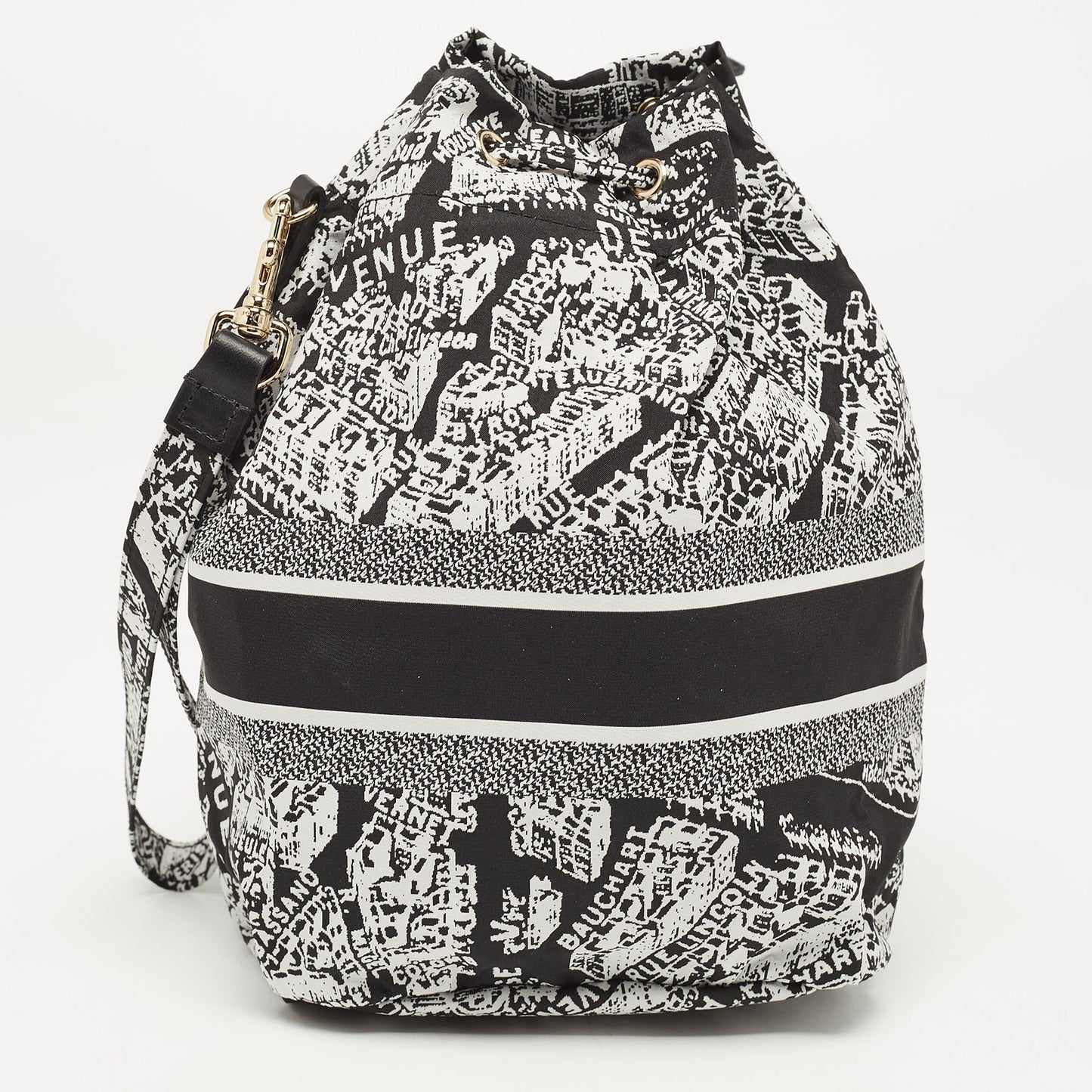 DIOR Black/White Plan De Paris Nylon travel Pouch