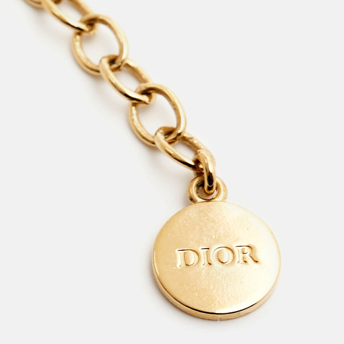 DIOR 30 Montaigne Faux Pearl Gold Tone Choker Necklace