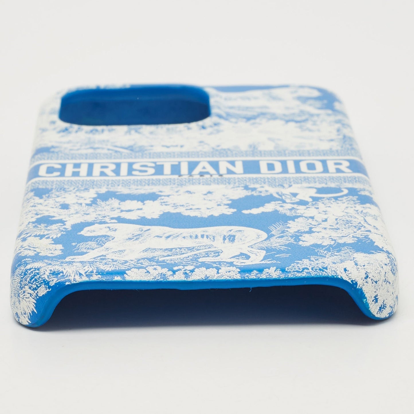 DIOR Blue/White Leather Travel iPhone 13 Pro Case
