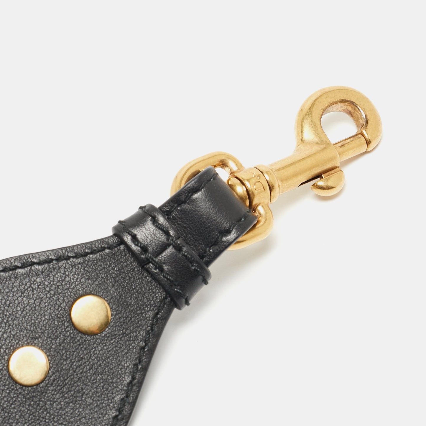 DIOR Black/Beige Canvas and Leather Shoulder Bag Strap