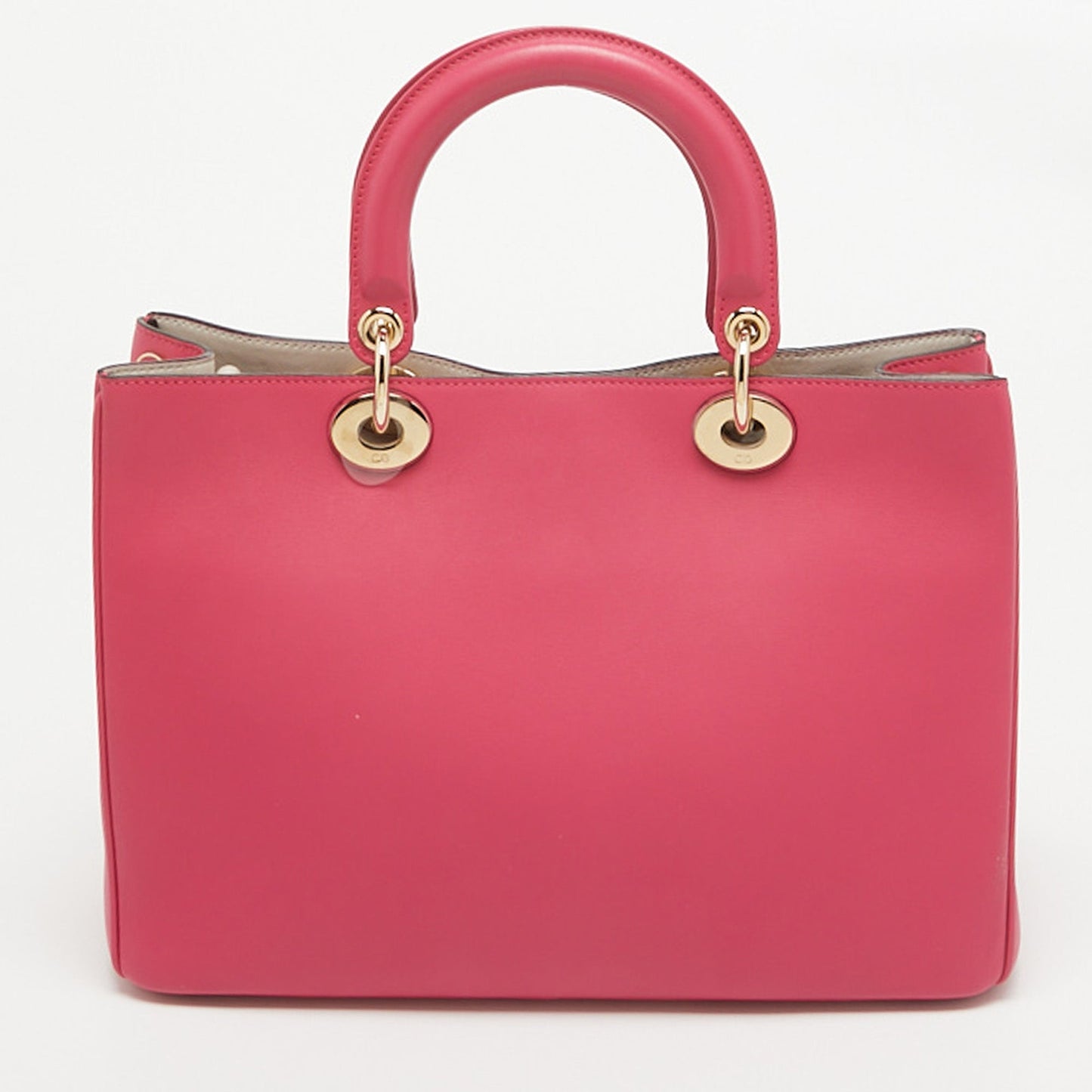 DIOR Pink Leather Medium issimo Shopper Tote