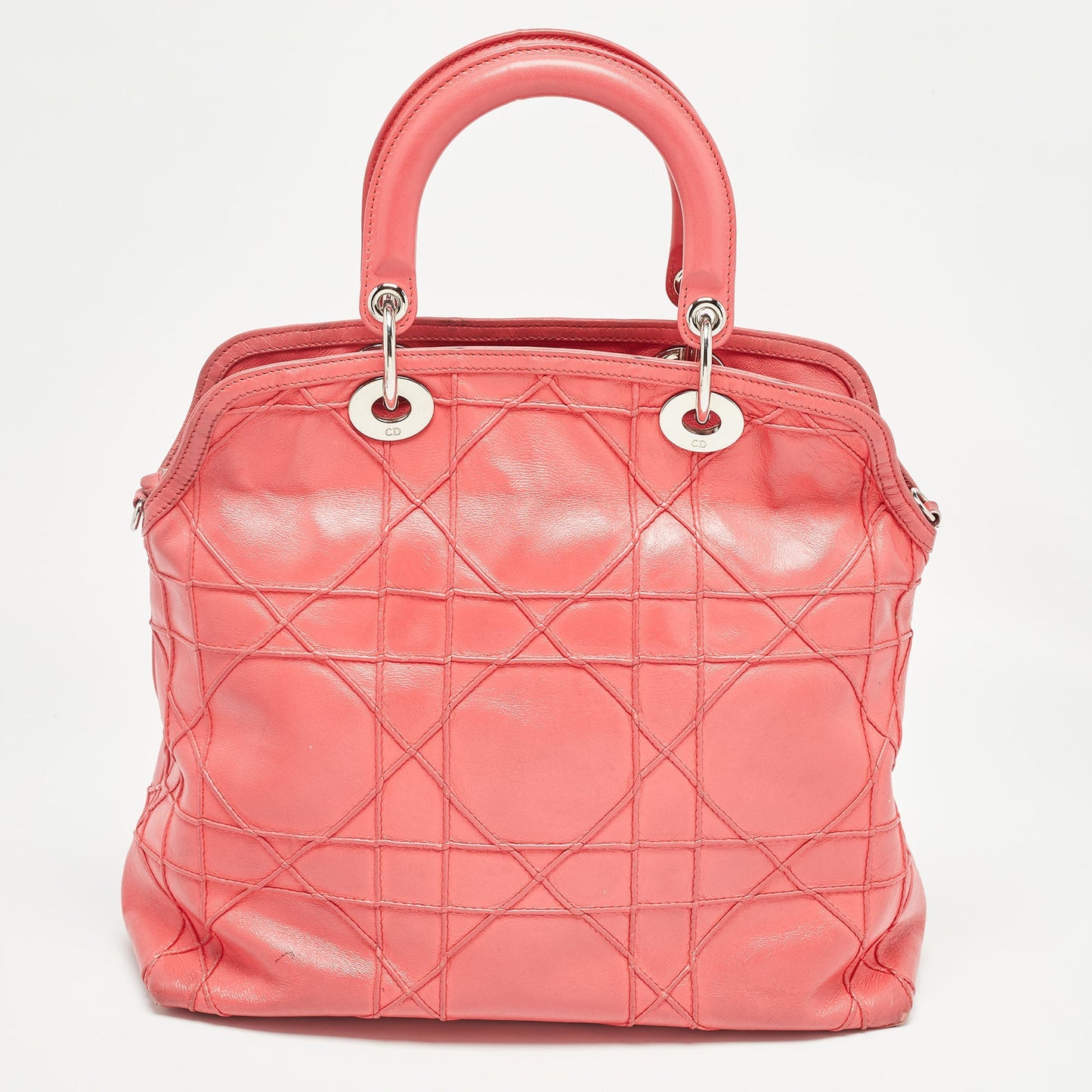 DIOR Coral Pink Cannage Leather Granville Tote