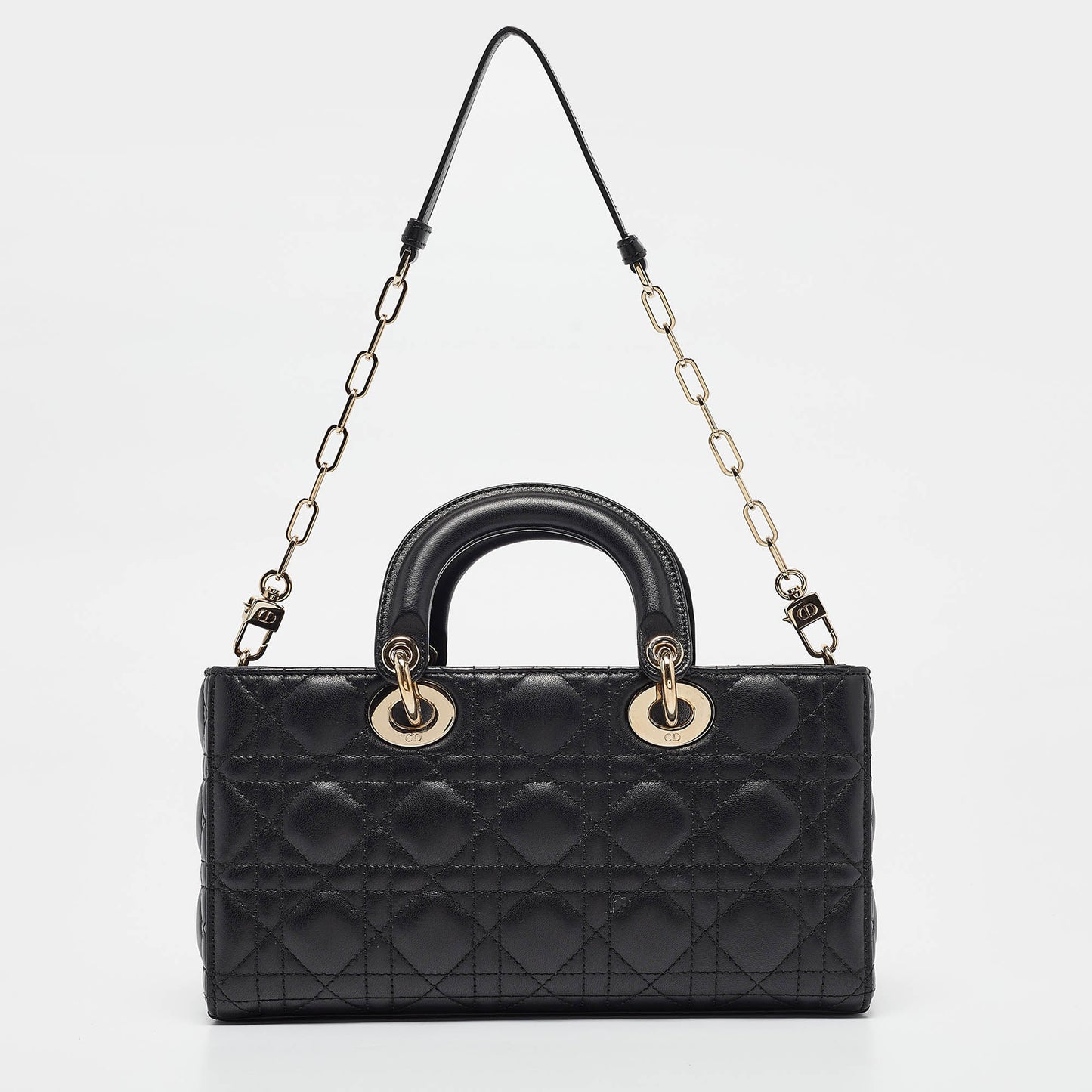 DIOR Black Cannage Leather Medium Lady D-Joy Tote