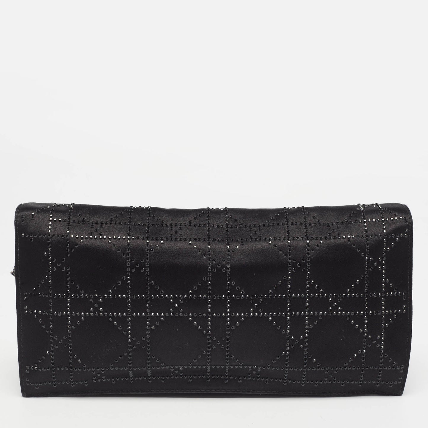 DIOR Black Cannage Satin Lady Clutch