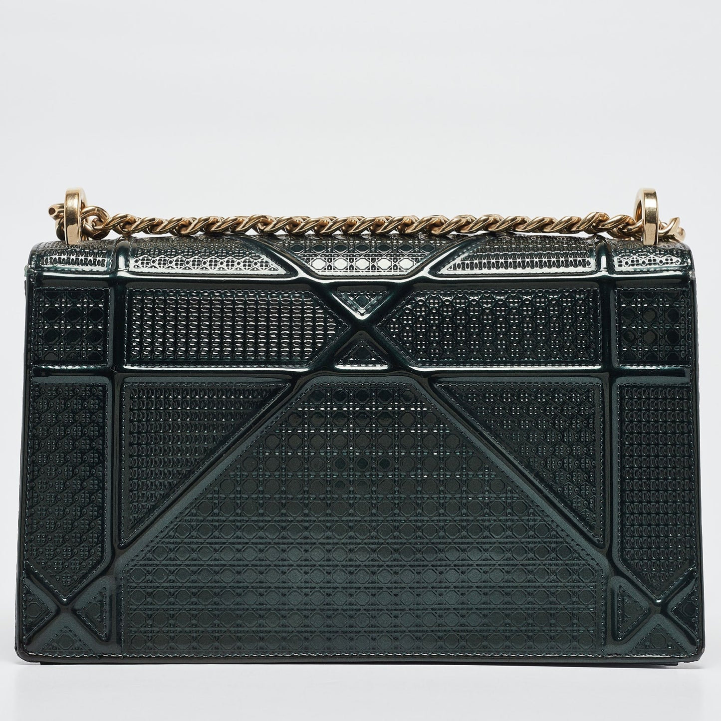 DIOR Green Patent Leather Medium ama Shoulder Bag