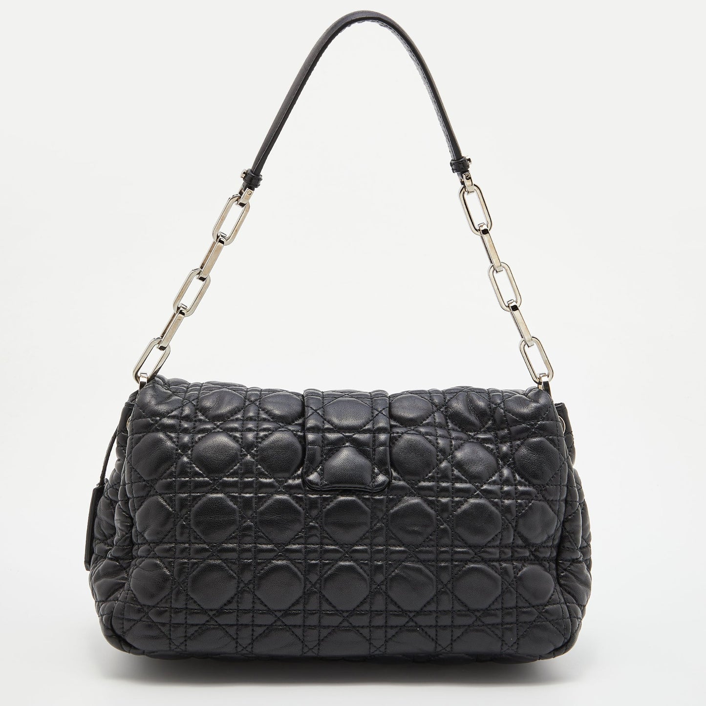 DIOR Black Cannage Leather Miss Flap Bag