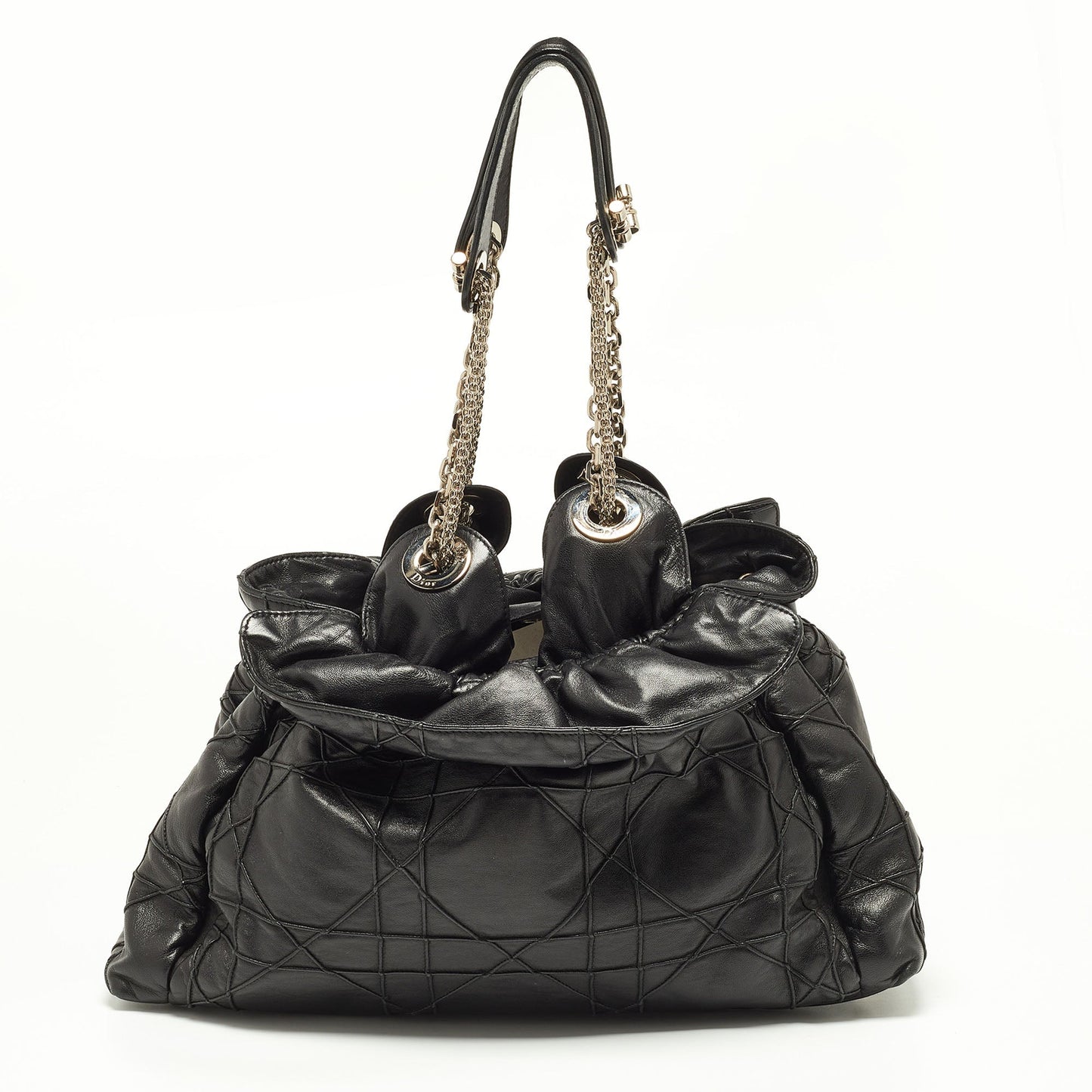DIOR Black Cannage Leather Le Trente Shoulder Bag