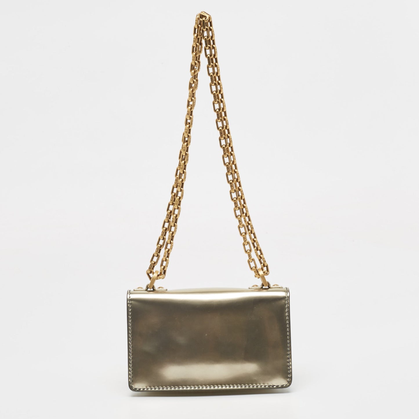 DIOR Metallic Patent Leather Mini J'A Shoulder Bag